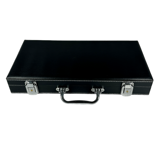 Etui na chipy - skórzane czarne 300