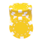 Poker Chip - Dice yellow