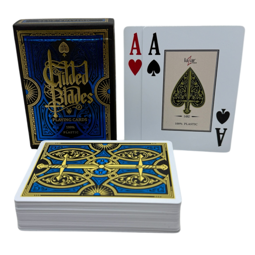 Plastové karty - GILDED BLADES modré
