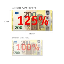 Cashbrick - 200 Euro - 75 Stück (125% vergrößert)