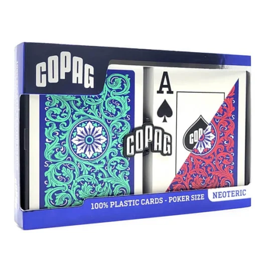 Plastikkarten - COPAG Pokersize Jumbo Index - Neoteric Green/Red