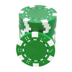 Poker Chip dice green
