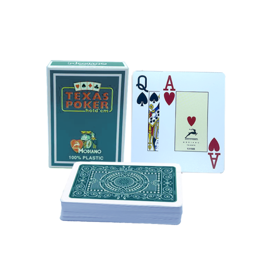 Plastové karty - Modiano tyrkysová - 2 Index